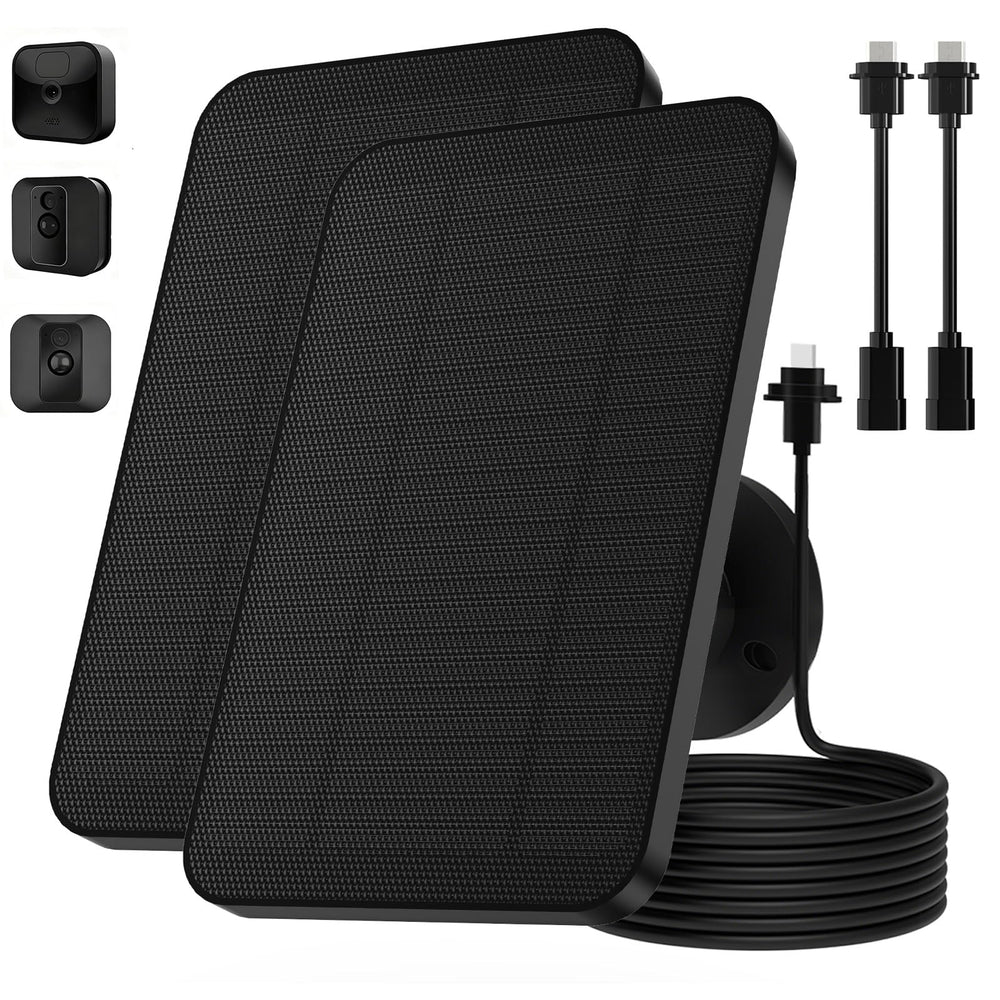 Jevehip front view of two solar panels showing kit branding and benefits