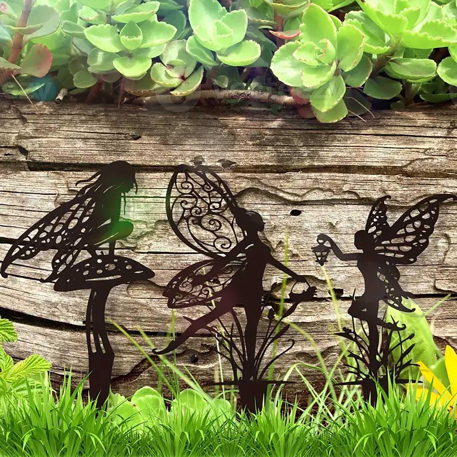 JGZTJXNK grouped stakes on a garden bed illustrating coordinated look