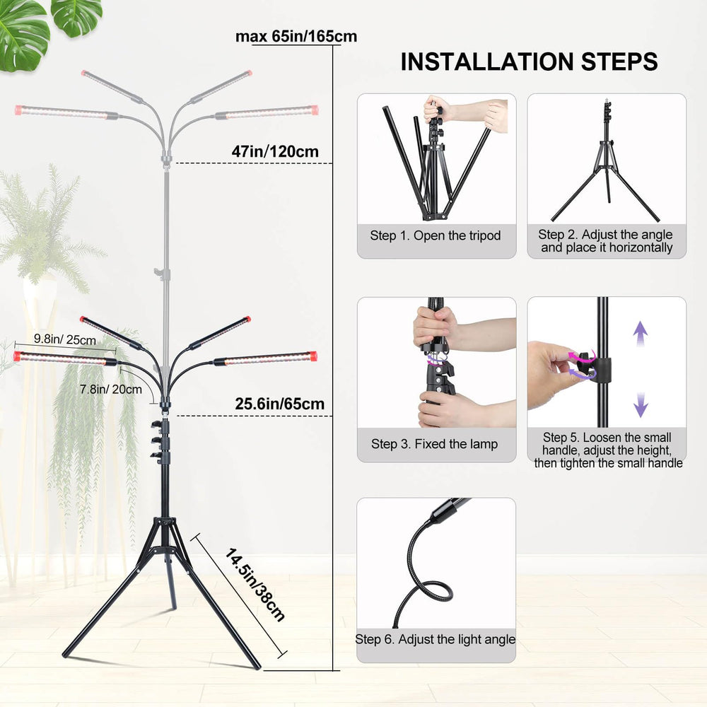 JINHONGTO stable tripod base and direct plug detail for easy setup and reduced clutter