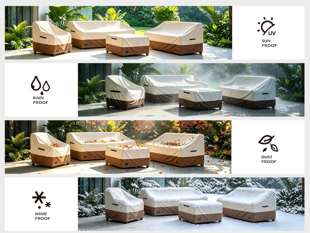 Jin Hrtoyi lifestyle patio shot in beige and brown blending with outdoor decor