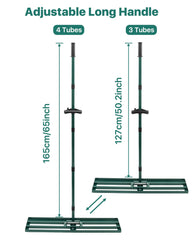 JivaJot rake in use smoothing soil for faster lawn preparation