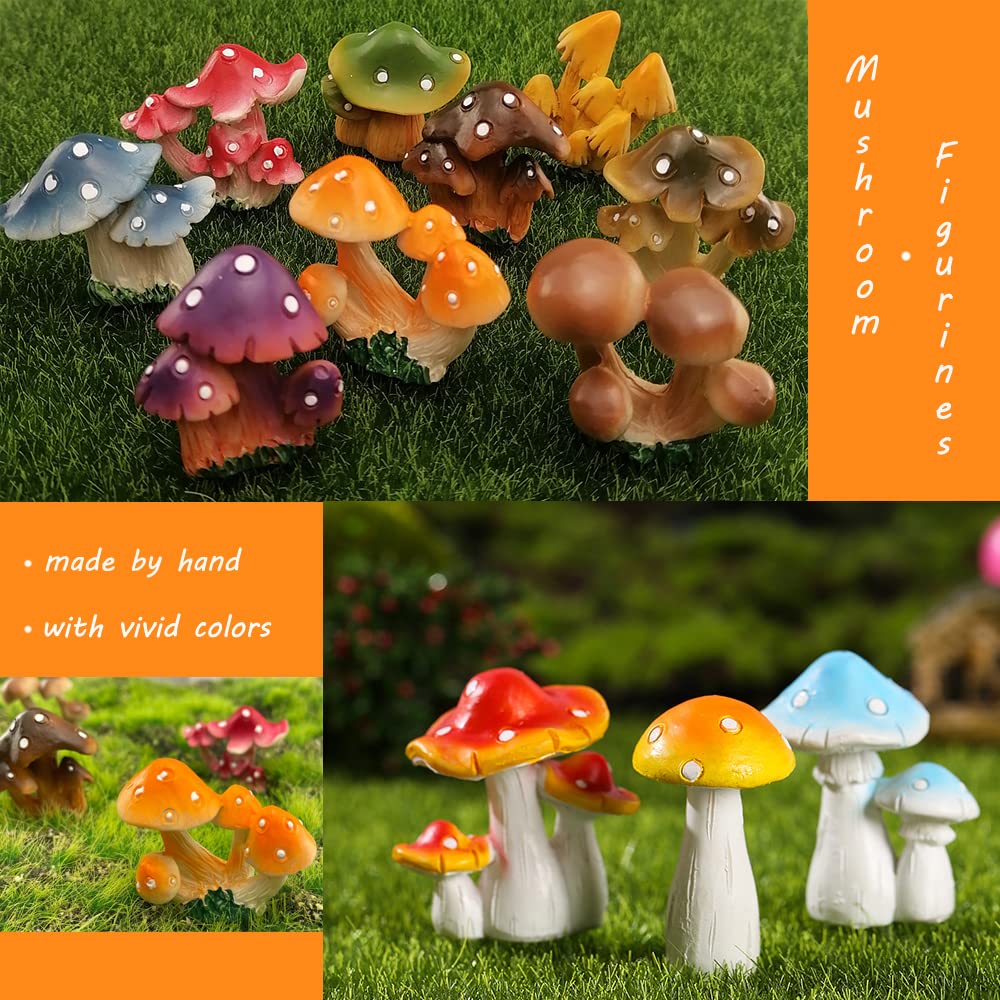 JKanruh mushrooms in terrarium adding whimsical focal interest