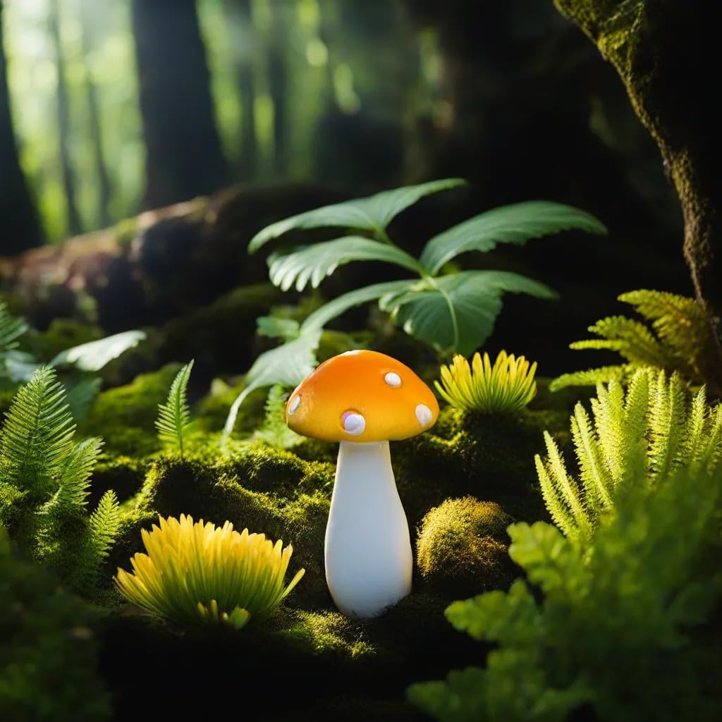 JKanruh mini mushrooms staged on cake for charming decorative effect
