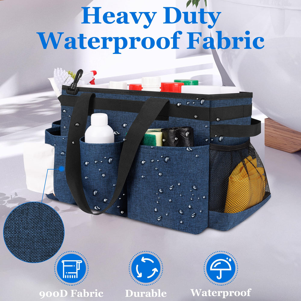 Joe & JoseRin organizer in use beside hot tub keeping chemicals and tools tidy