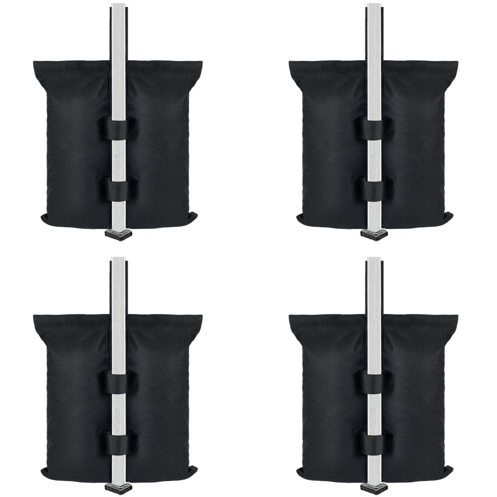 Jorohiker front view of four empty weight bags showing durable design and portability
