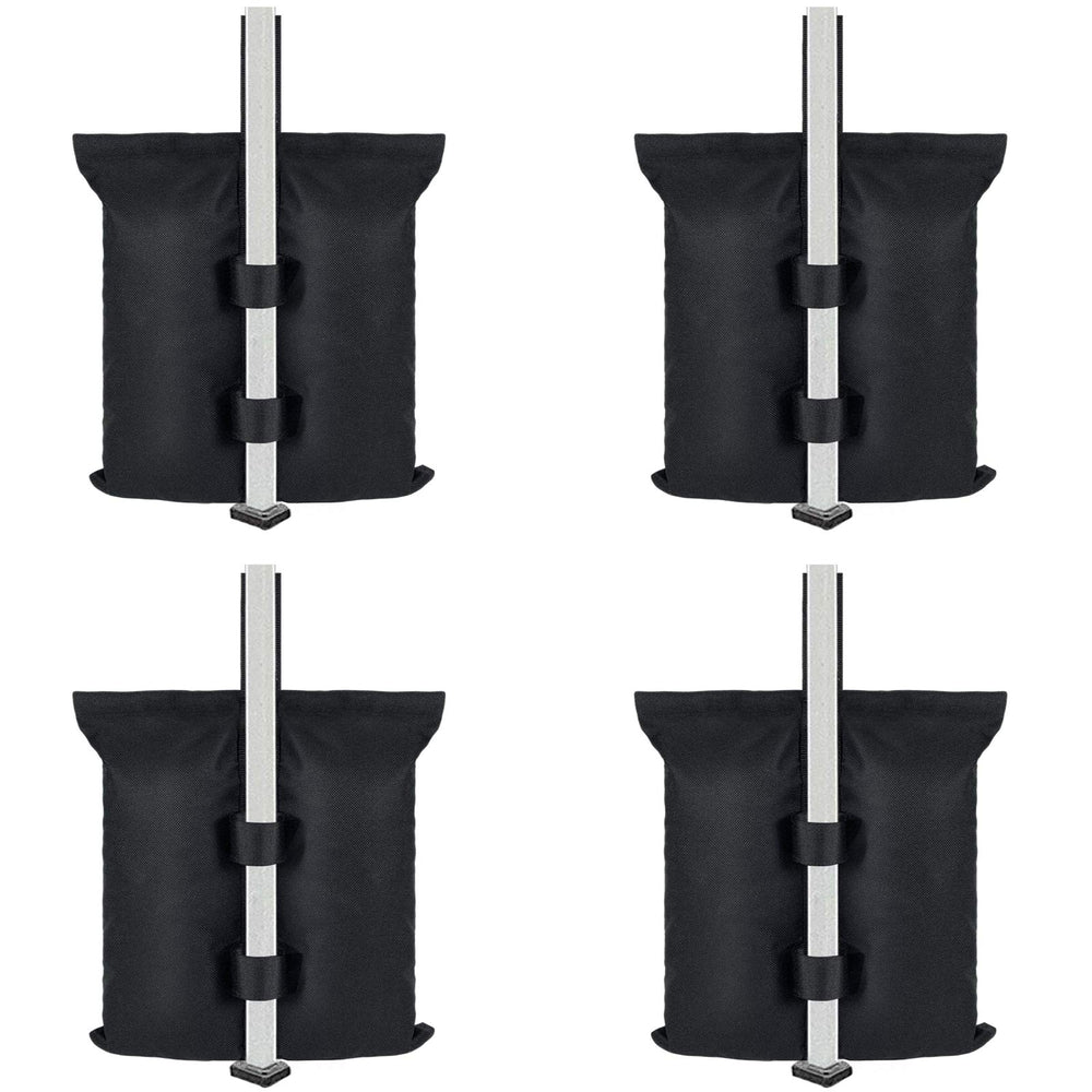 Jorohiker front view of four empty weight bags showing durable design and portability