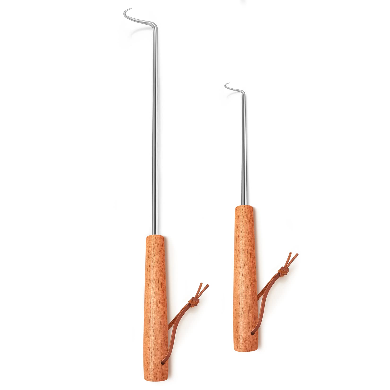 Joyfair front view of both flippers showing sizes and covers for easy identification
