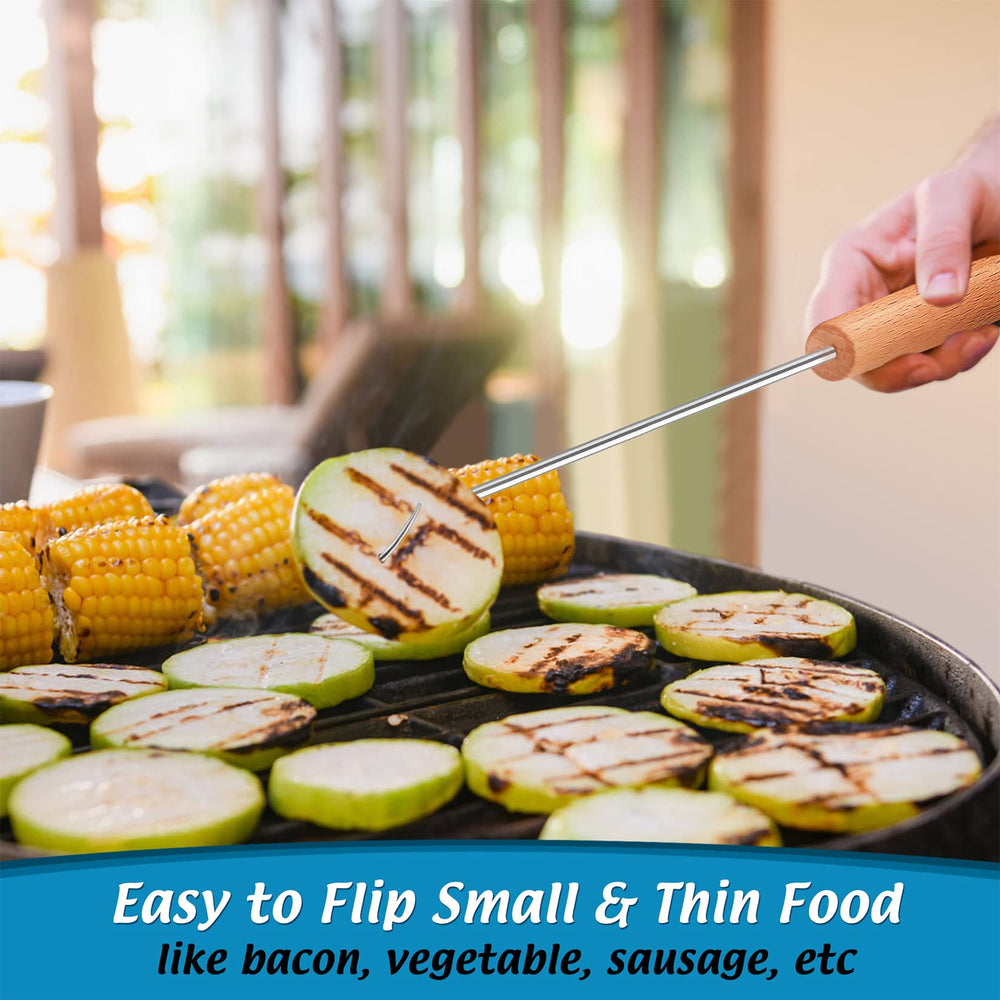 Joyfair flipper set in backyard barbecue scene showing practical outdoor use