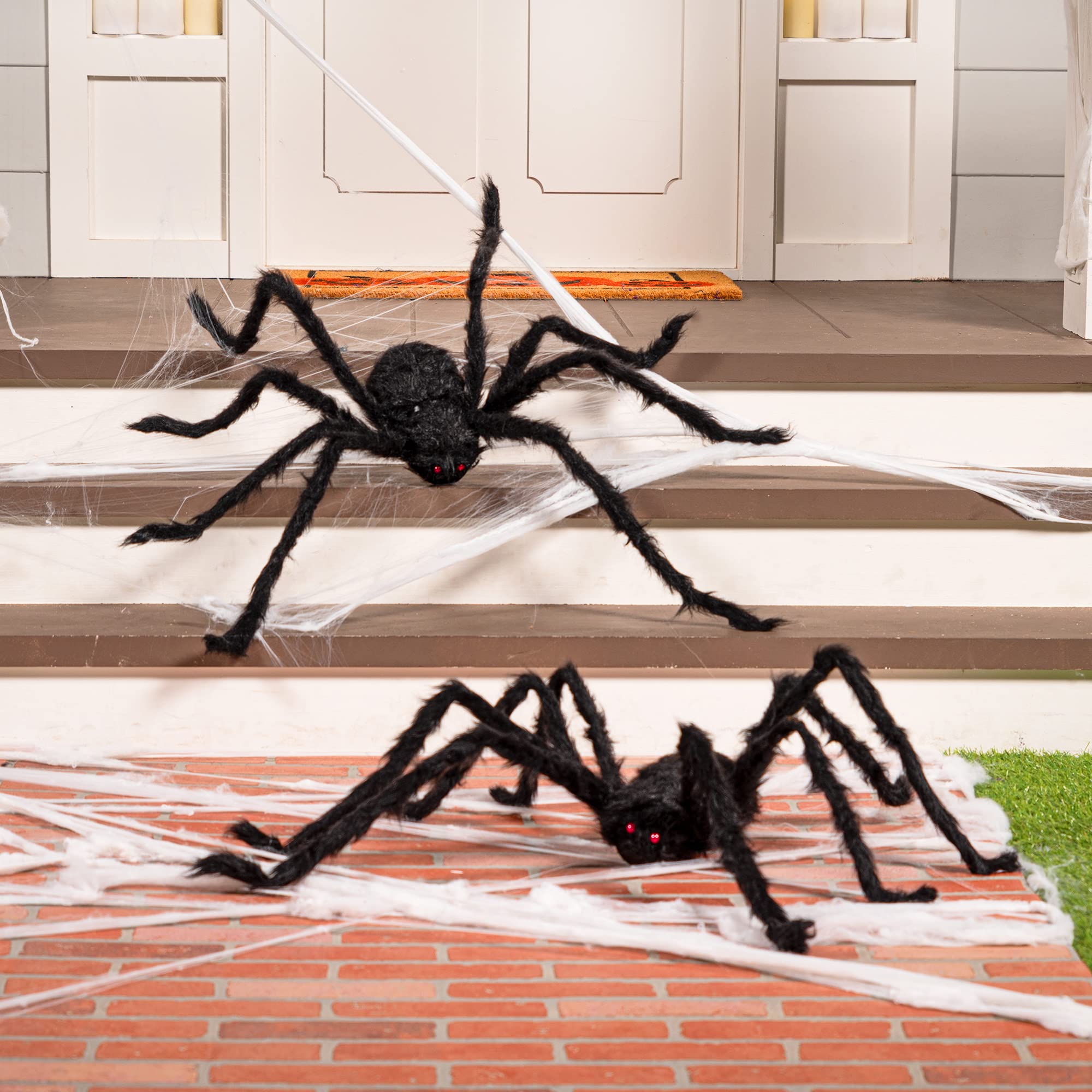 JOYIN spider size comparison with chair showing scale and placement guidance