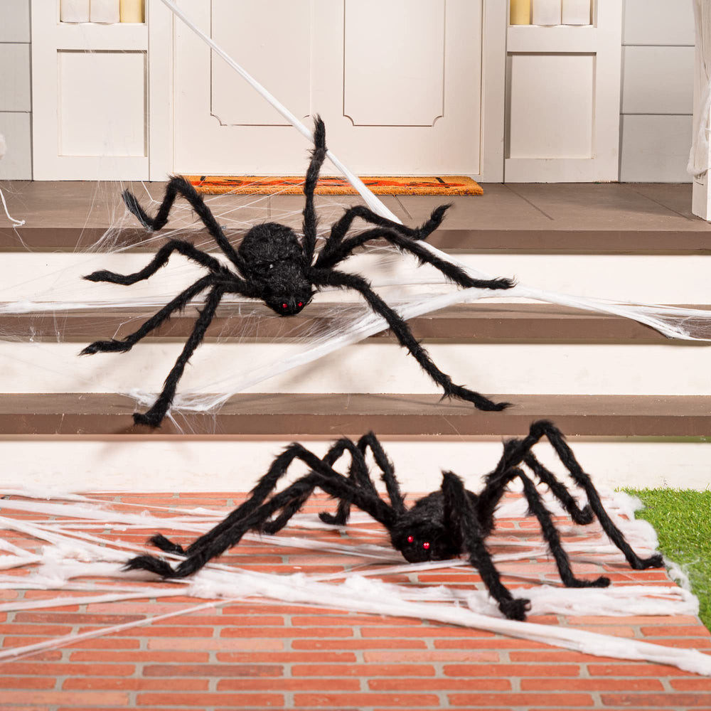 JOYIN spider size comparison with chair showing scale and placement guidance