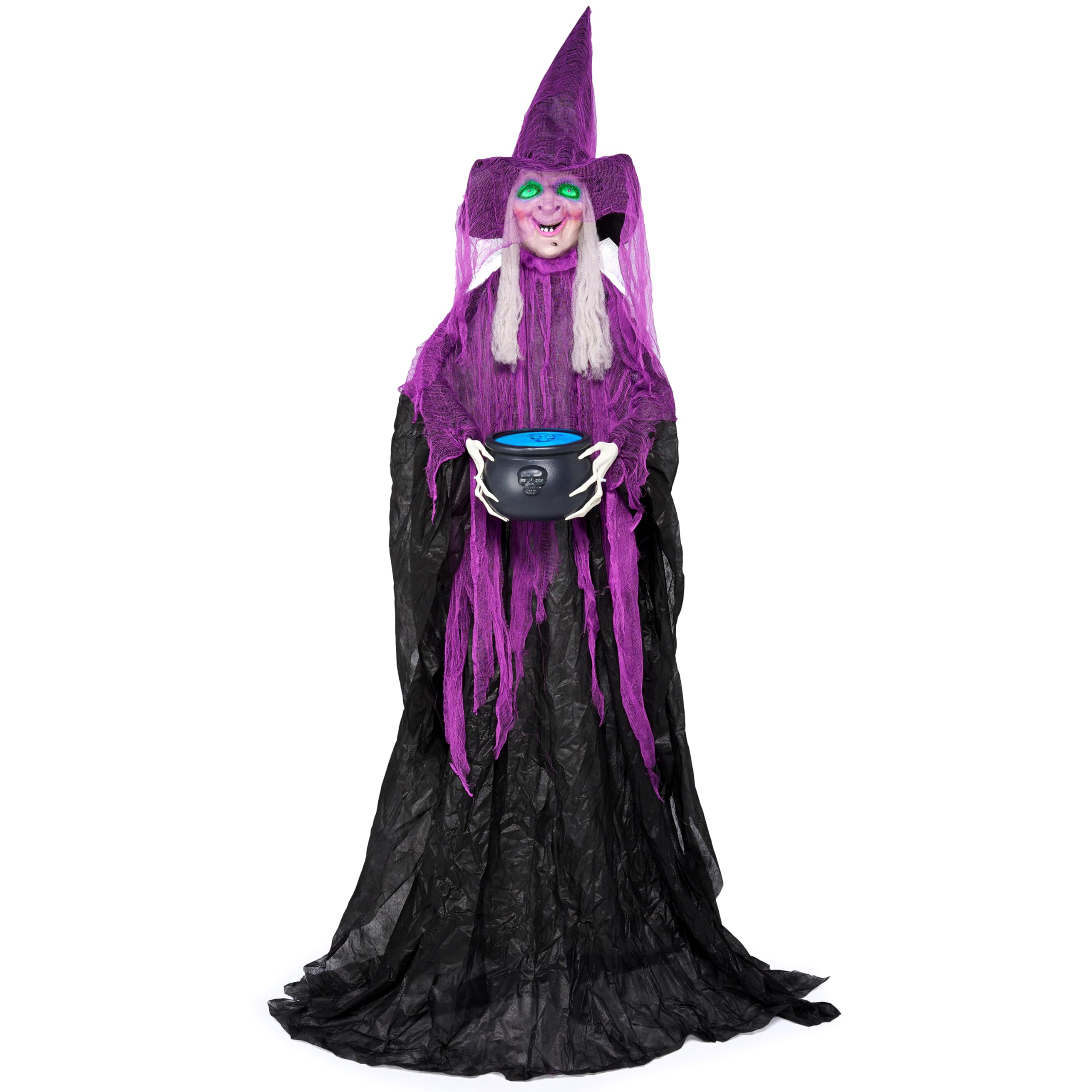 JOYIN witch side profile showing costume texture and durable materials