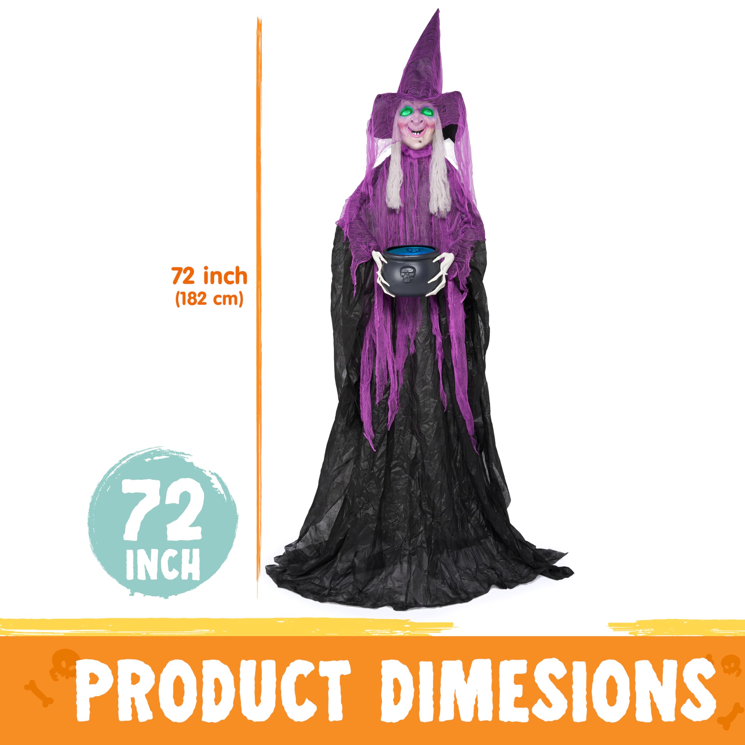 JOYIN witch size comparison by doorway demonstrating scale and impact