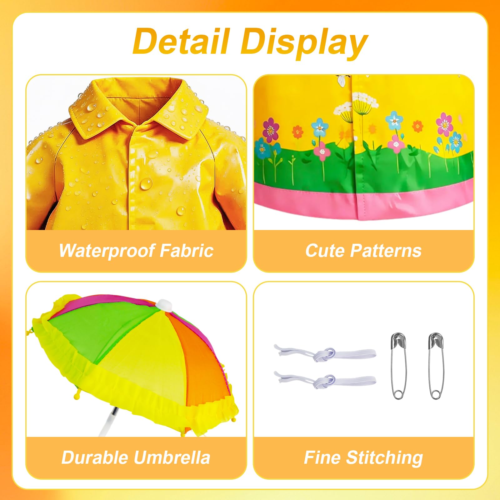 Joyxzacp rainbow umbrella open beside goose, adds vibrant seasonal color