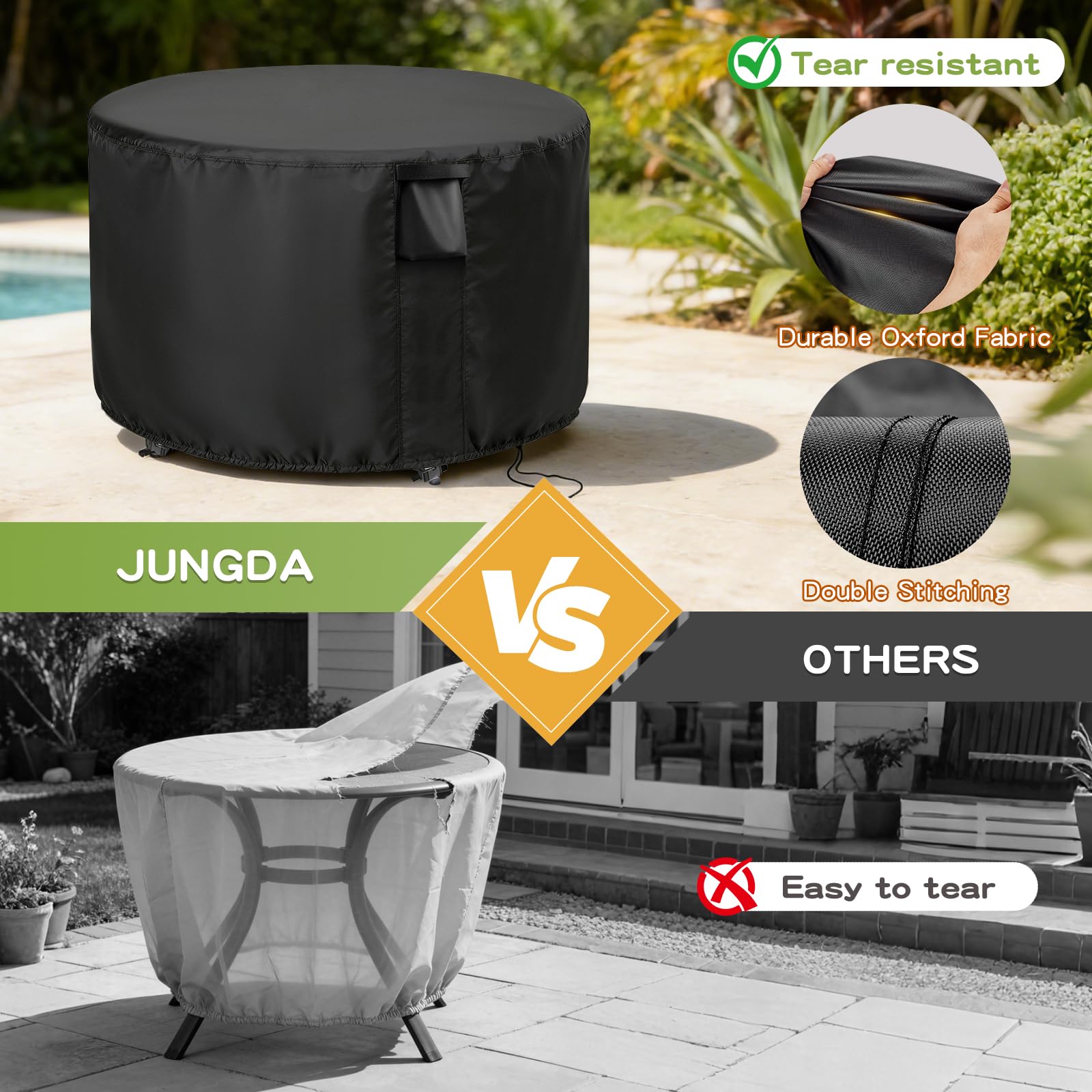 Jungda drawstring hem adjuster ensuring snug, windproof fit