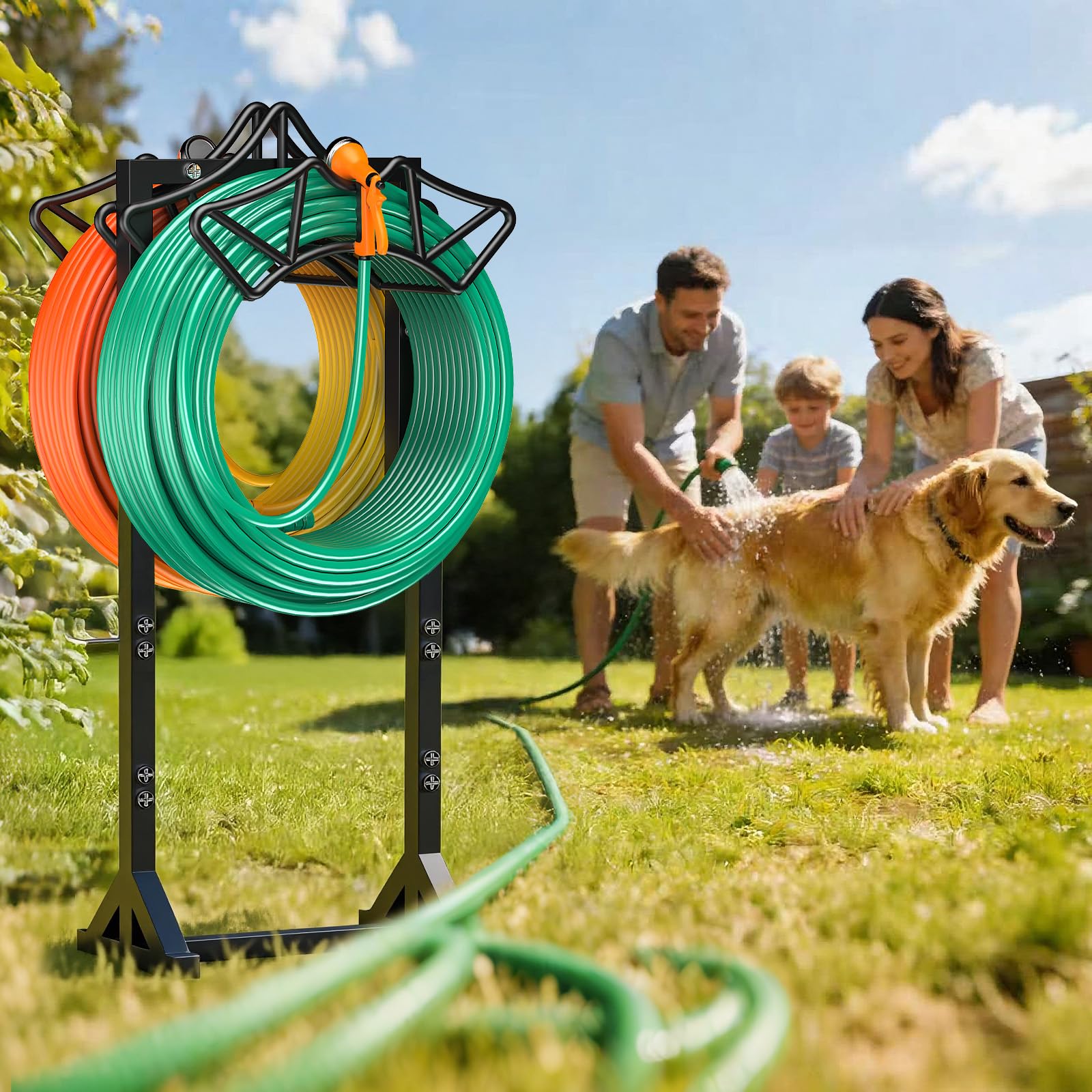 JUNYIYOUO lifestyle shot with landscaper using holder showing practical portability