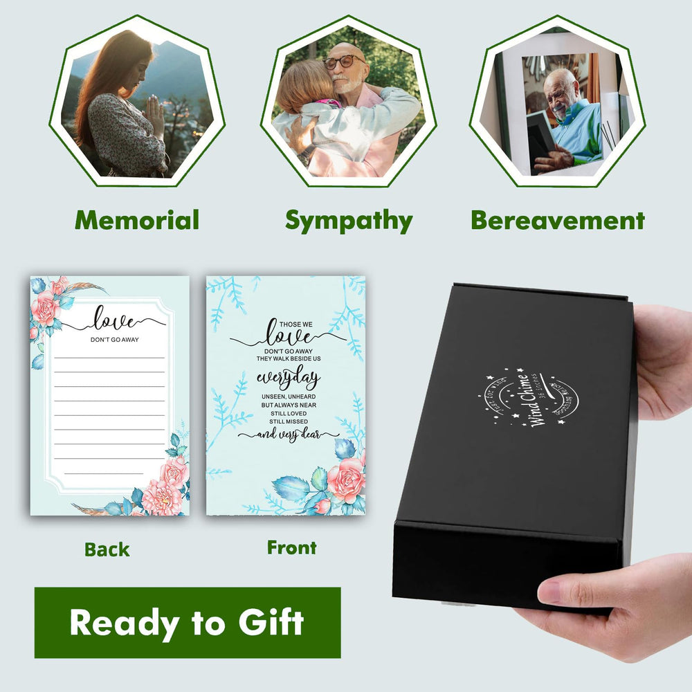 JUST FOR WIND packaged chime ready to gift offering thoughtful bereavement support