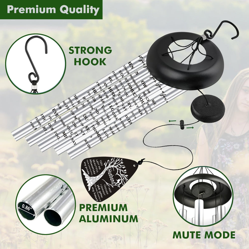 JUST FOR WIND hand holding chime showing size and easy outdoor placement