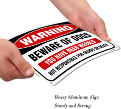 JW Signs mounted on a wooden fence demonstrating easy installation and visibility