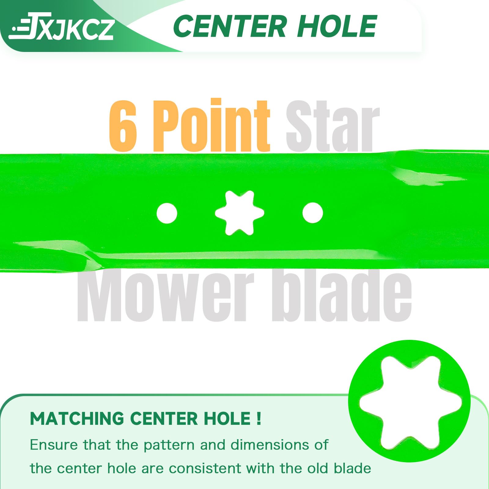 JXJKCZ detailed view of blade holes and stamping ensuring correct OEM-style fit