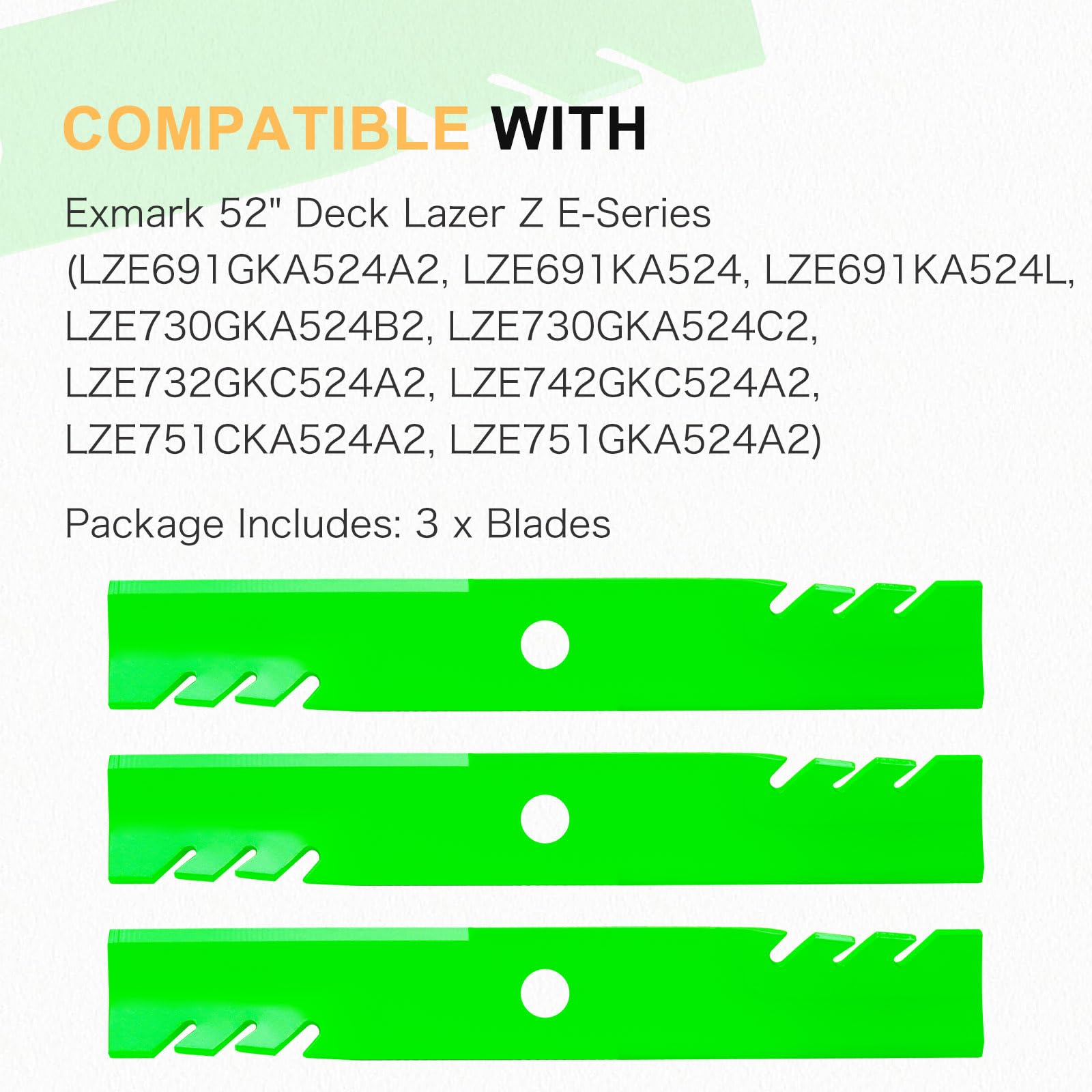JXJKCZ blades cutting turf in use showing even clip dispersion benefit