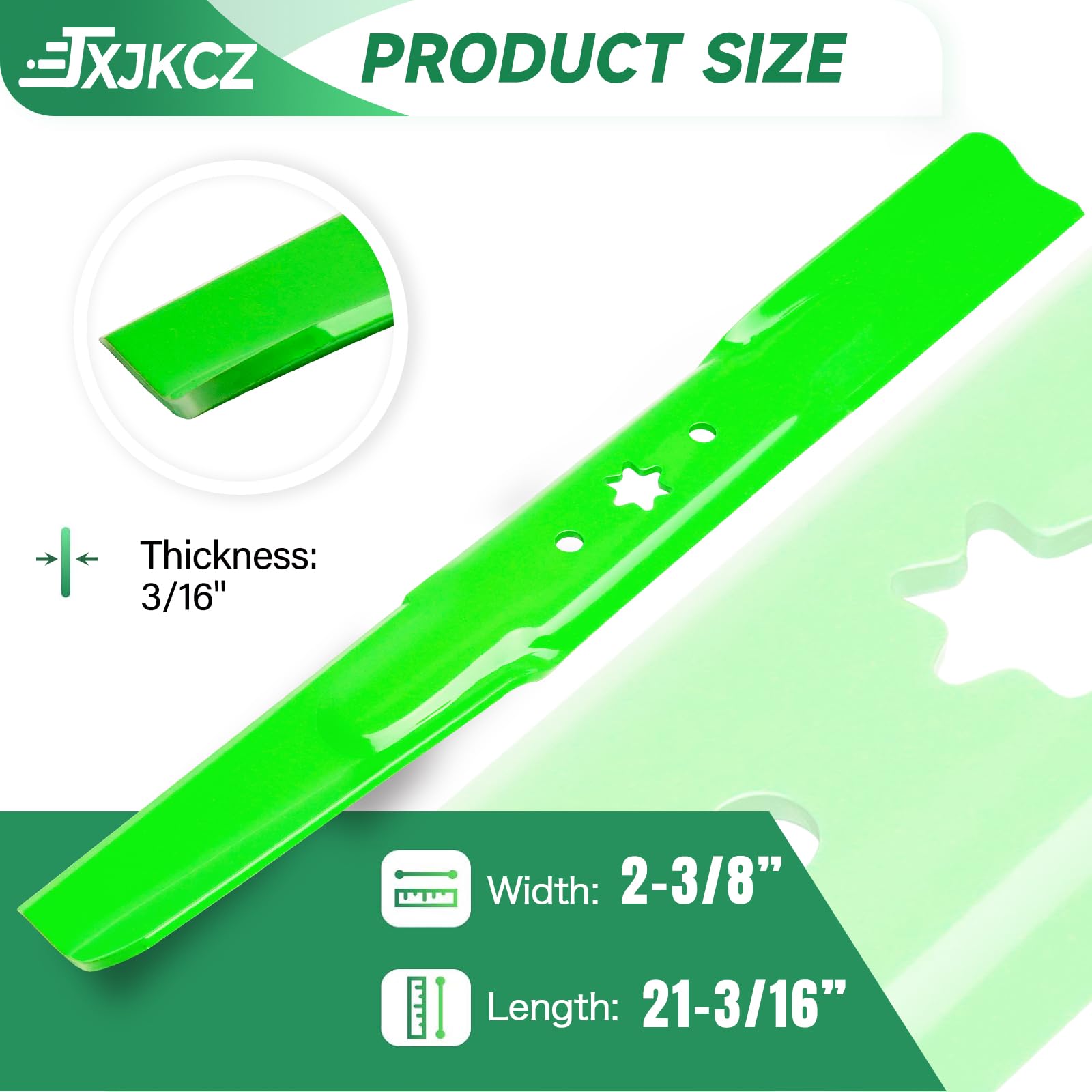 JXJKCZ close-up of sharpened blade edge highlighting durability and cleaner cuts