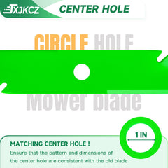 JXJKCZ side profile showing blade length for correct 52 inch deck fit