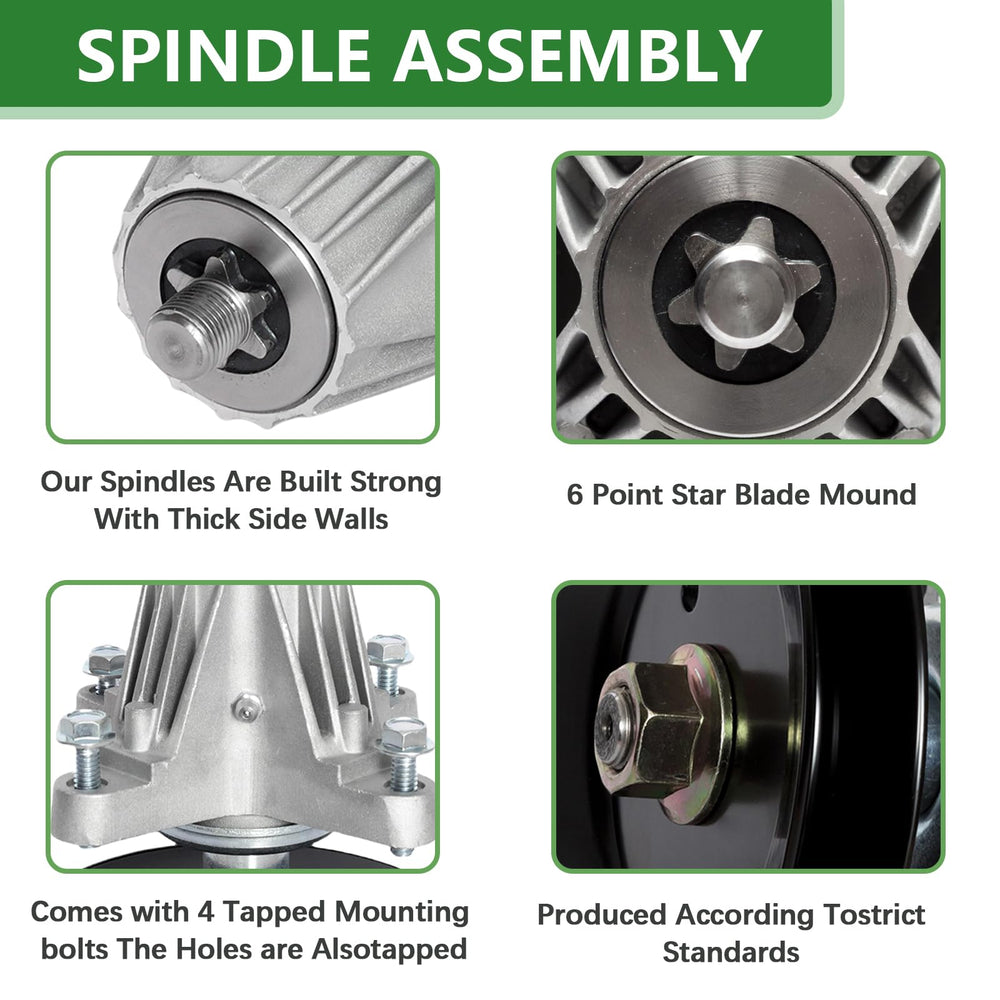 JYLEYJ spindle shaft detail showing machined shaft for reliable blade tracking
