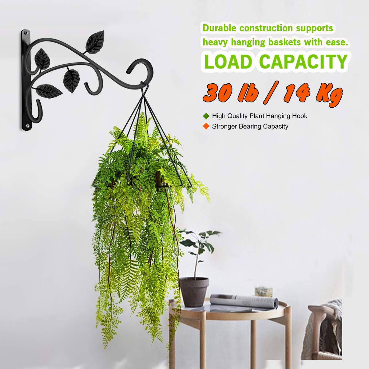 KABB side profile showing 12-inch projection for larger hanging pots