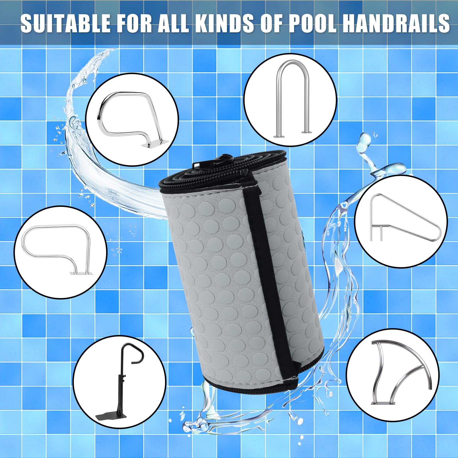 Kakolvan sleeve installed on pool ladder demonstrating improved safety