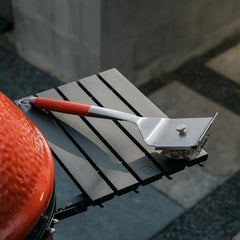 Kamado Joe ergonomic handle offering safe distance and comfortable grip