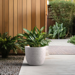 Kante drainage hole with rubber plug visible for indoor-outdoor flexibility