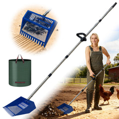 kanuoc front view shovel head showing durable sifting tines and easy scooping benefit