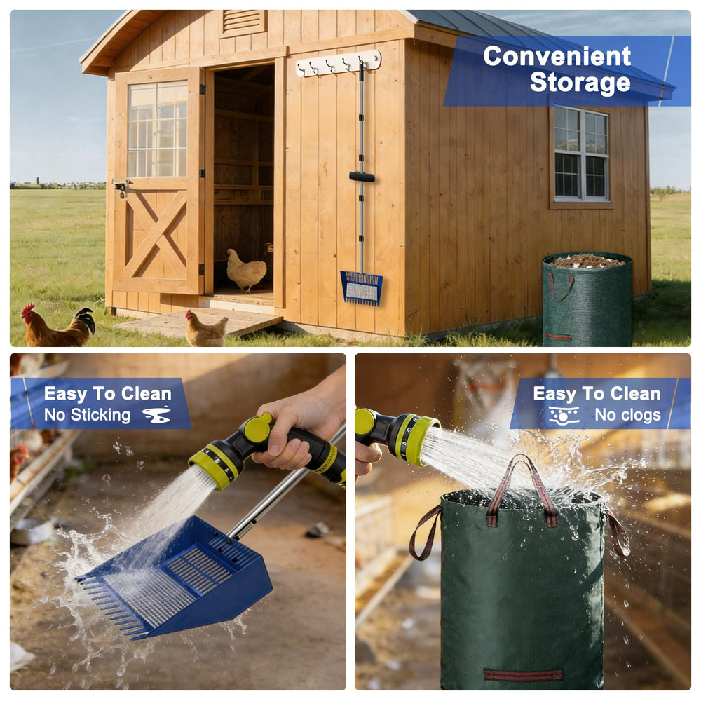 kanuoc hung in shed demonstrating compact storage and organized tool care benefit