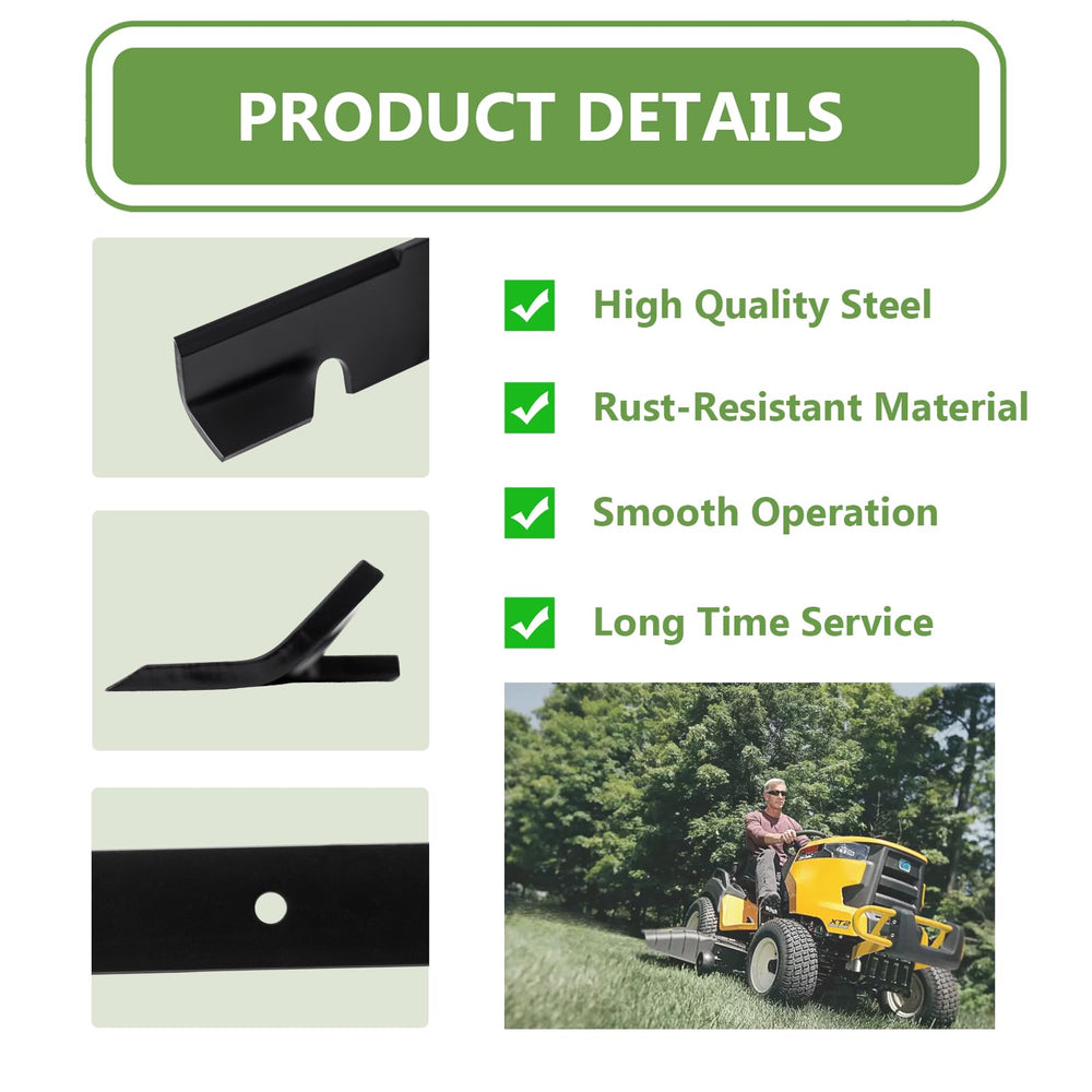 KANXAJJY blade installed on a 60-inch mower deck showing restored airflow