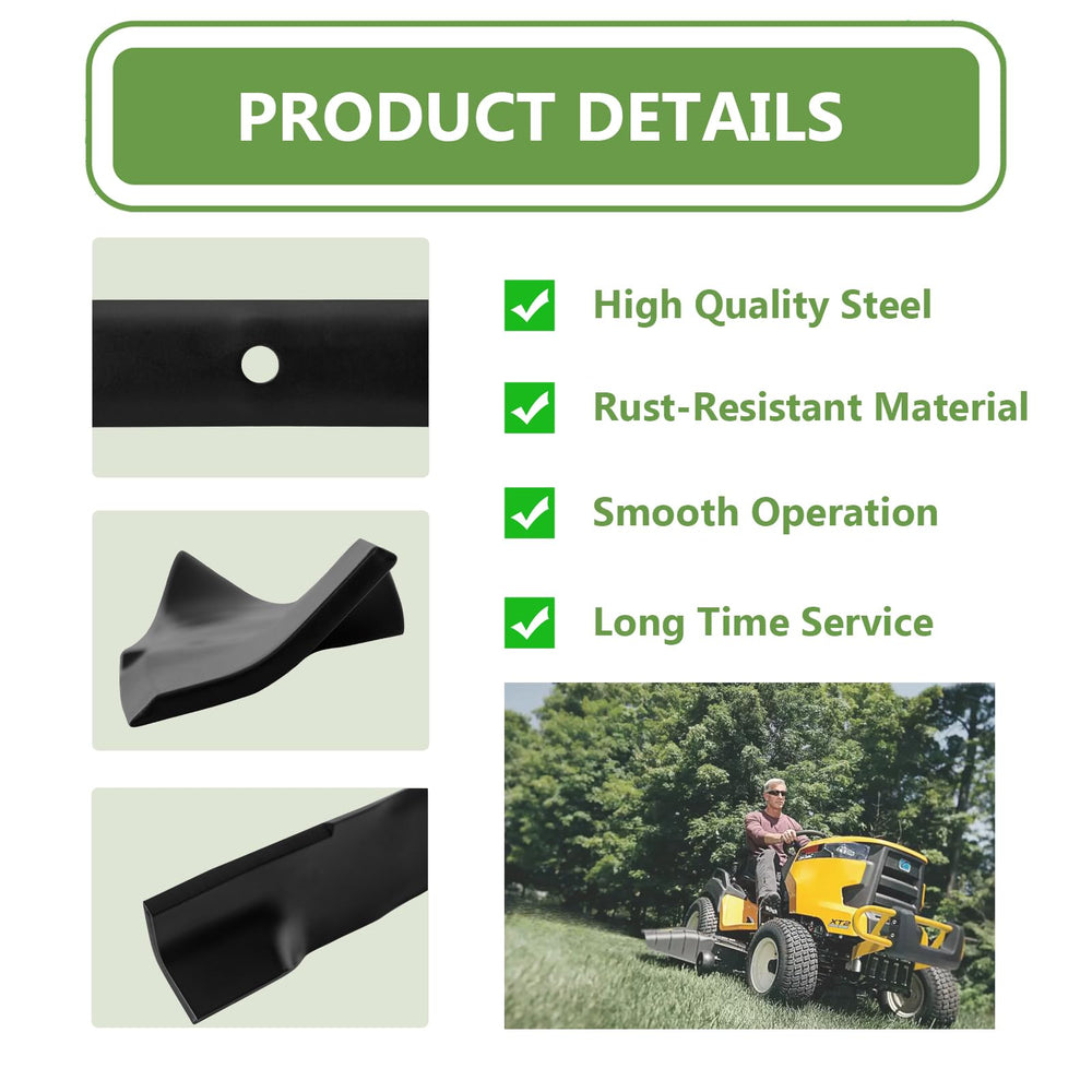 KANXAJJY blades installed on mower deck showing improved lift and airflow