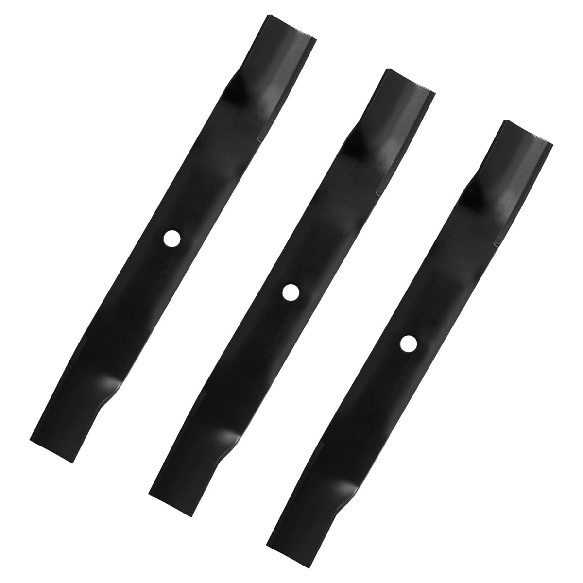 KANXAJJY front view of three 54-inch high-lift blades showing fit and finish benefit