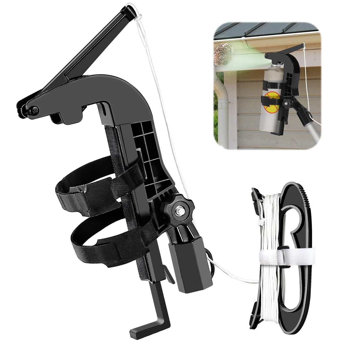 Kardeep adaptor front view showing stable pole mount and safe reach benefit