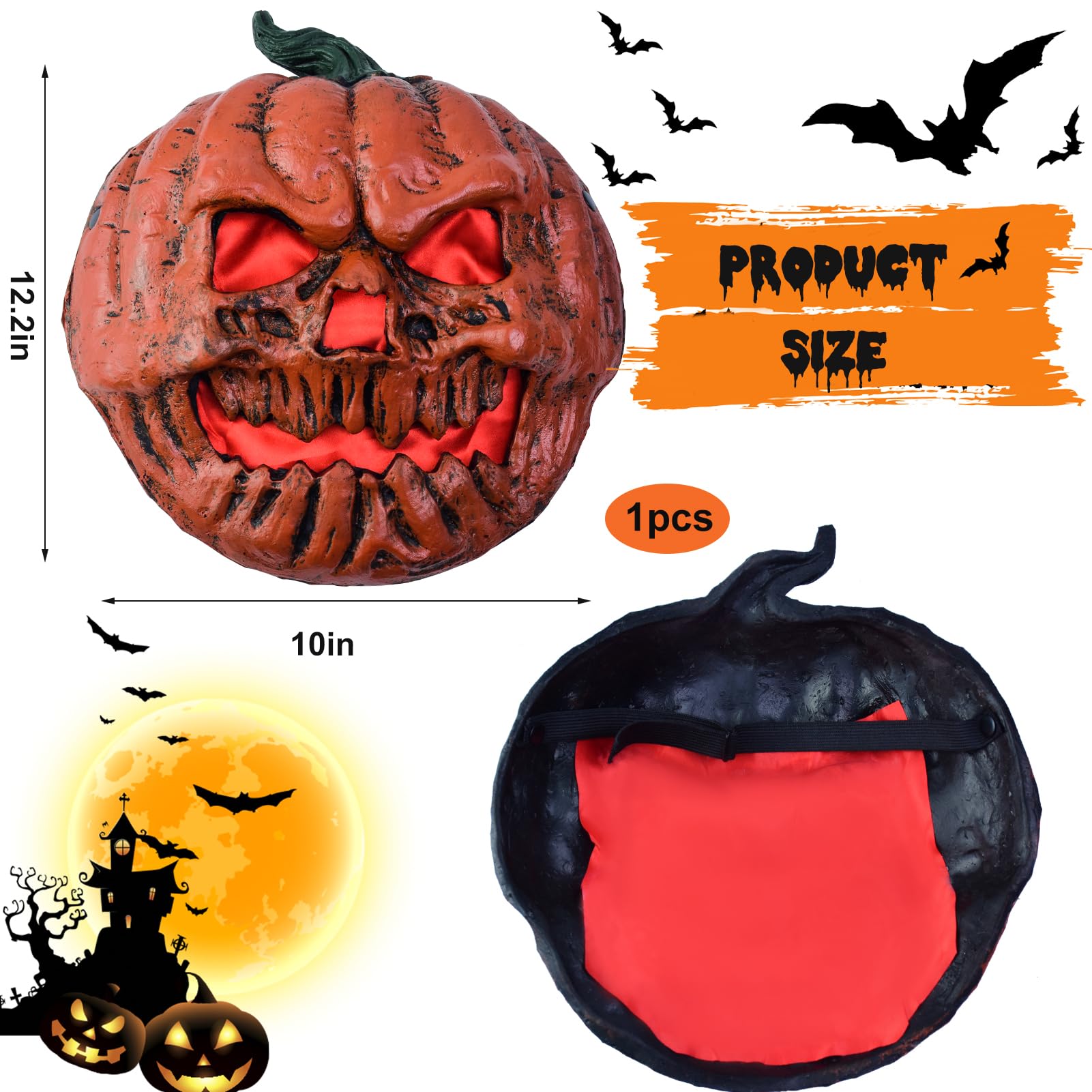 Karjiaja close-up of sculpted pumpkin face highlighting 3D details