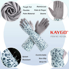 KAYGO close-up of reinforced synthetic leather palm, durable grip benefit
