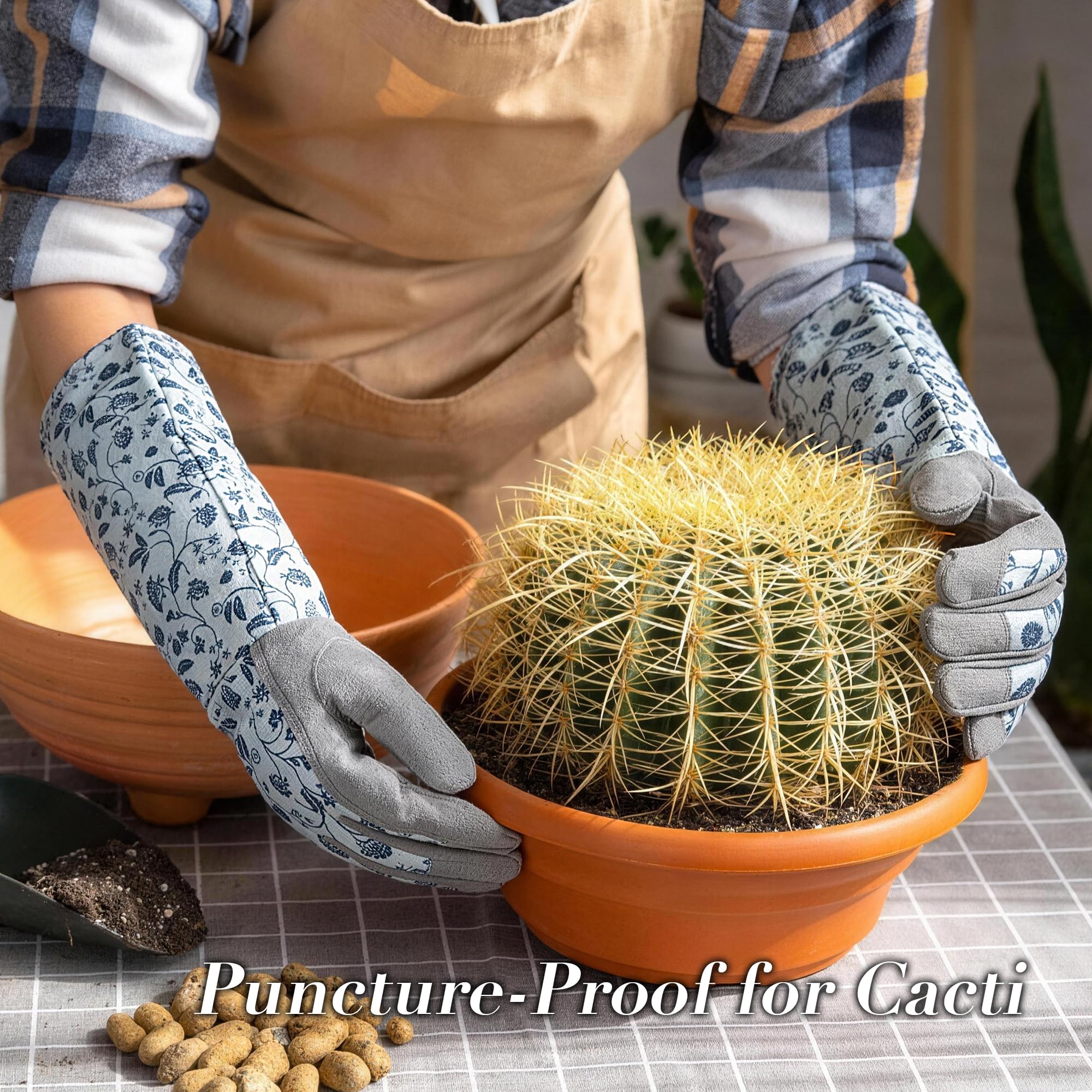 KAYGO gloves worn while pruning roses, precise control benefit