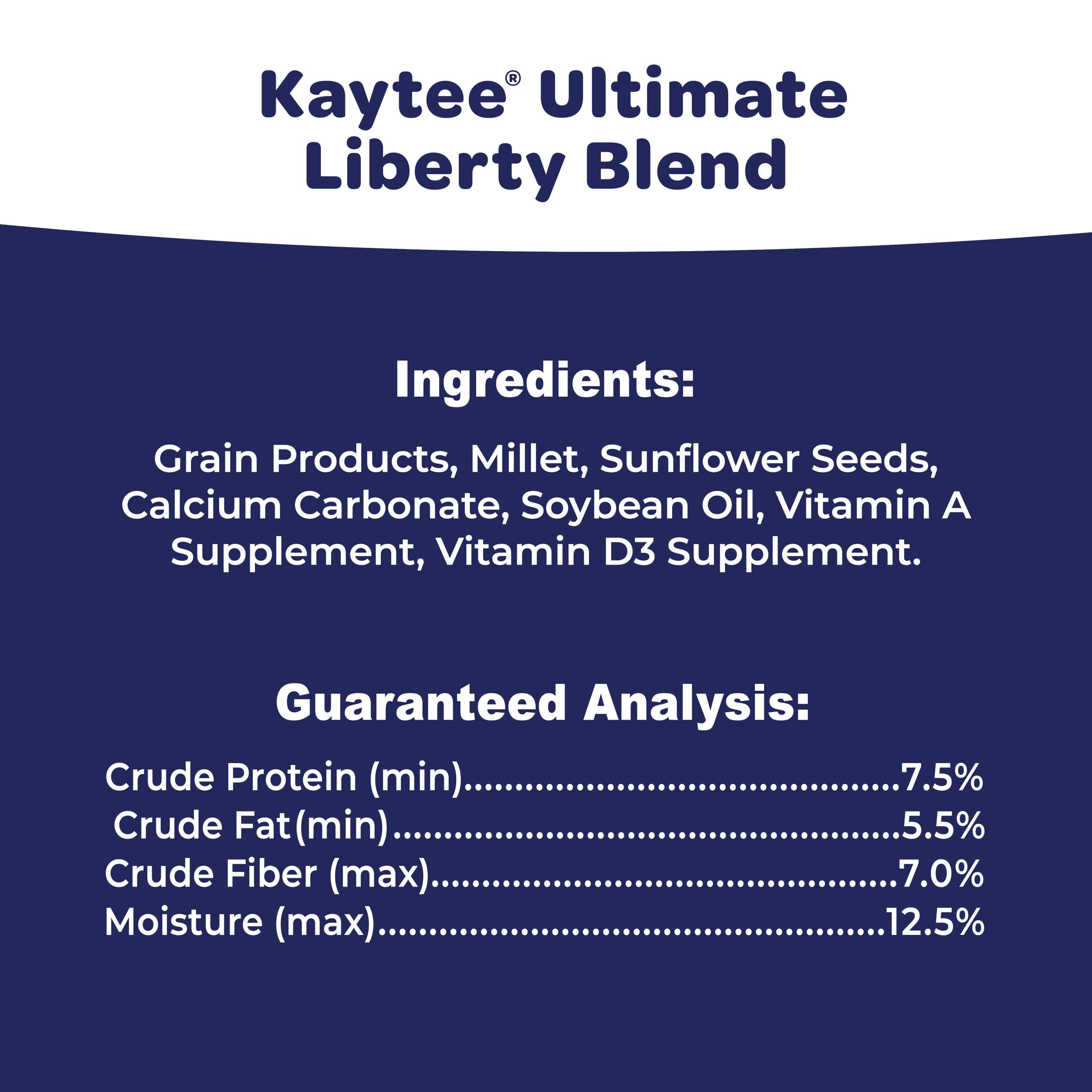 Kaytee label close-up showing made-in-USA text and ingredient quality reassurance