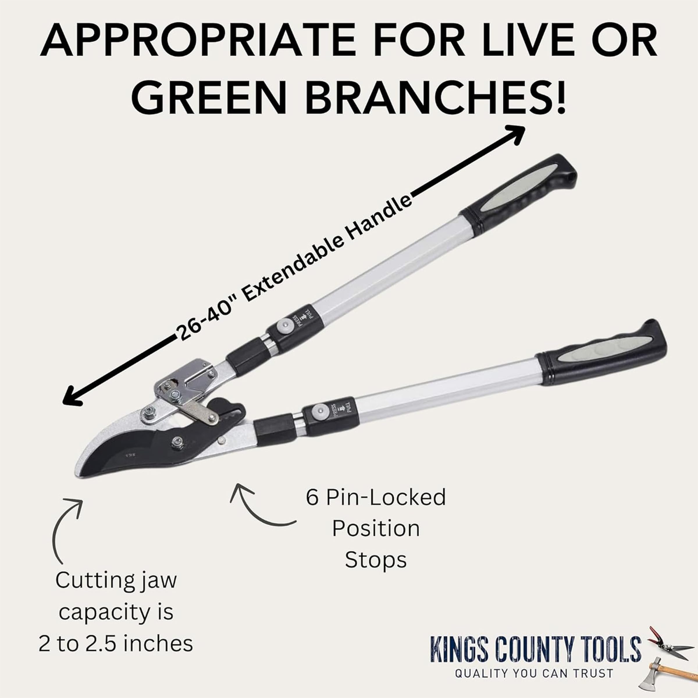 Kings County Tools double ratcheting mechanism detail delivering amplified cutting power