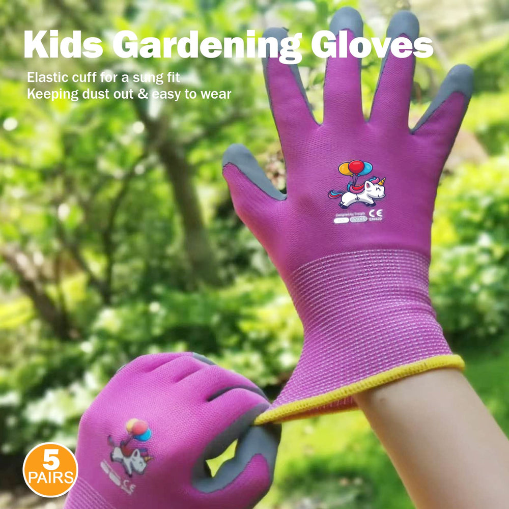 KDK gloves in use with child gardening showing protection and engagement