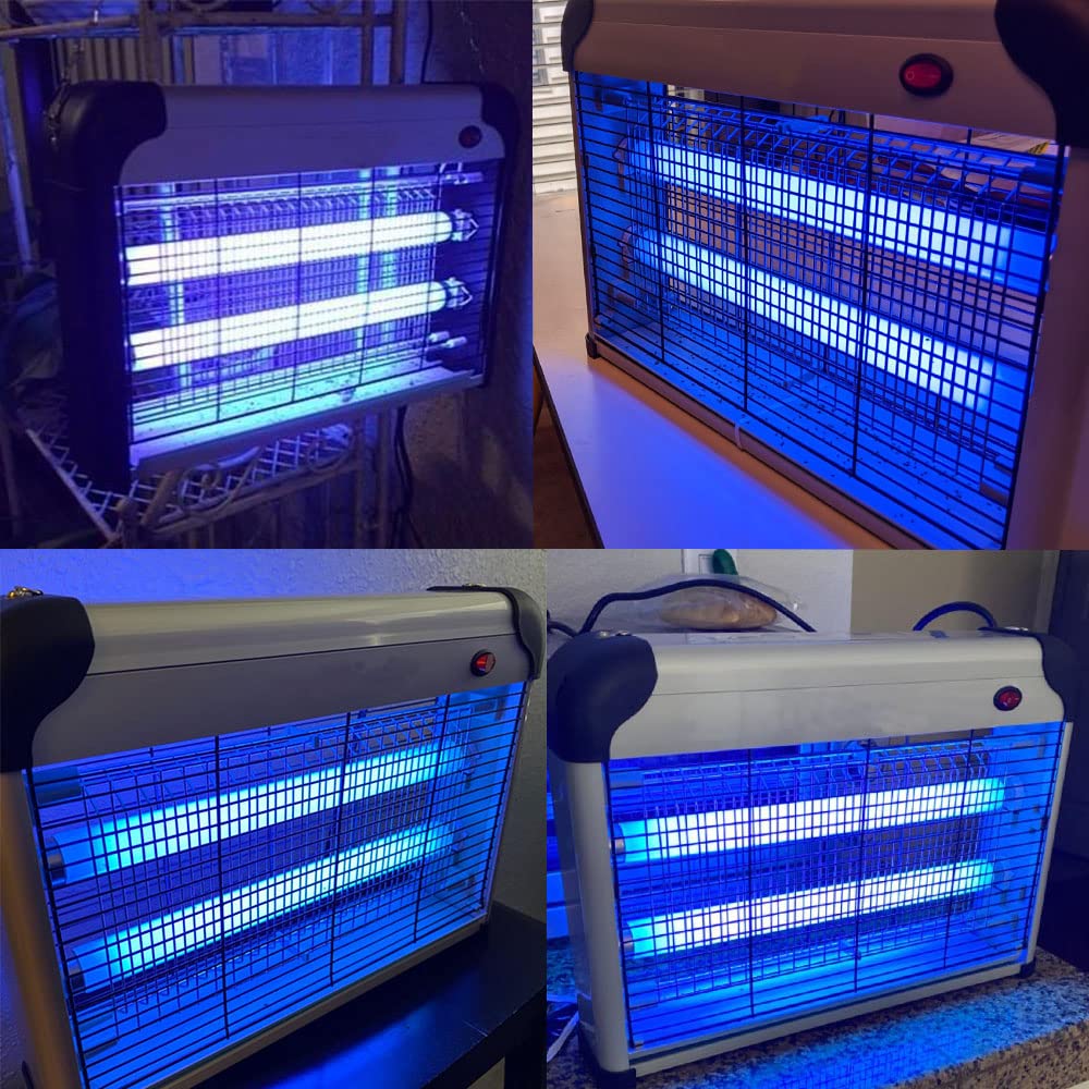 Kensizer tubes in a kitchen zapper demonstrating discreet, energy-saving insect control