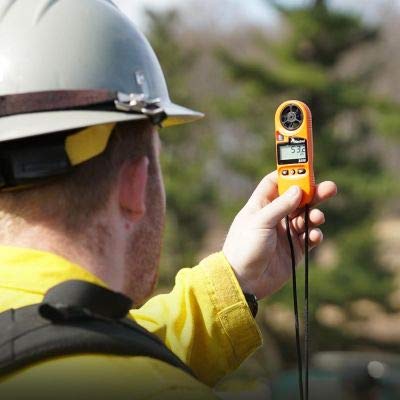 Kestrel 3500FW close-up of backlit display and buttons for fast field readings