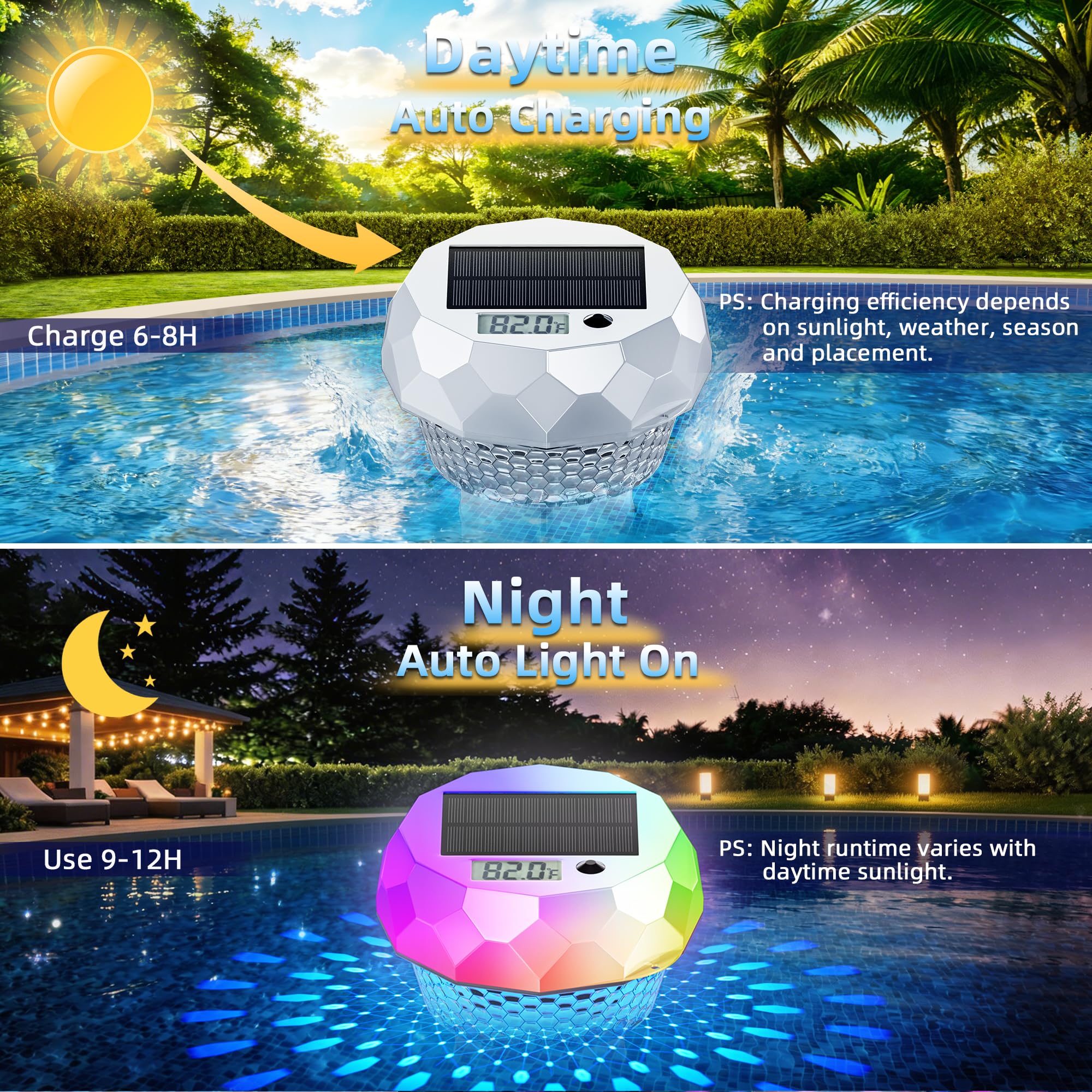 Ketom floater beside a 3-inch chlorine tablet demonstrating fit