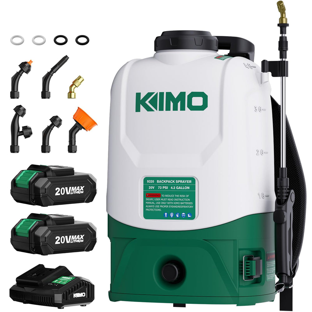 KIMO front view showing full tank and ergonomic shape for efficient coverage