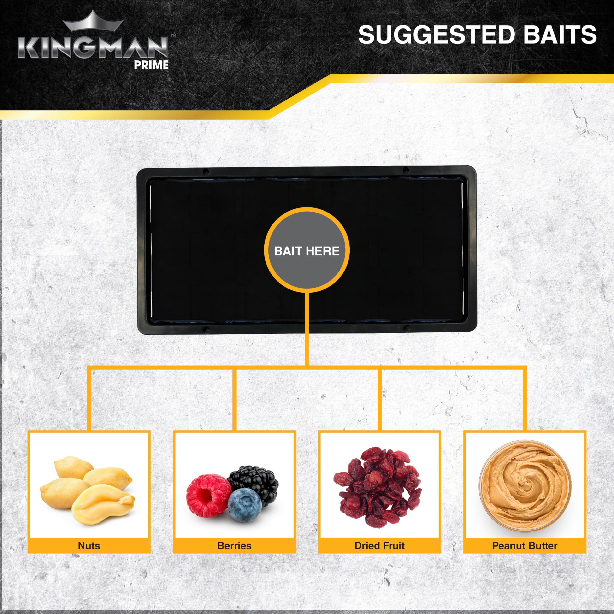 KINGMAN PRIME trap placed in a kitchen corner providing discreet rodent protection
