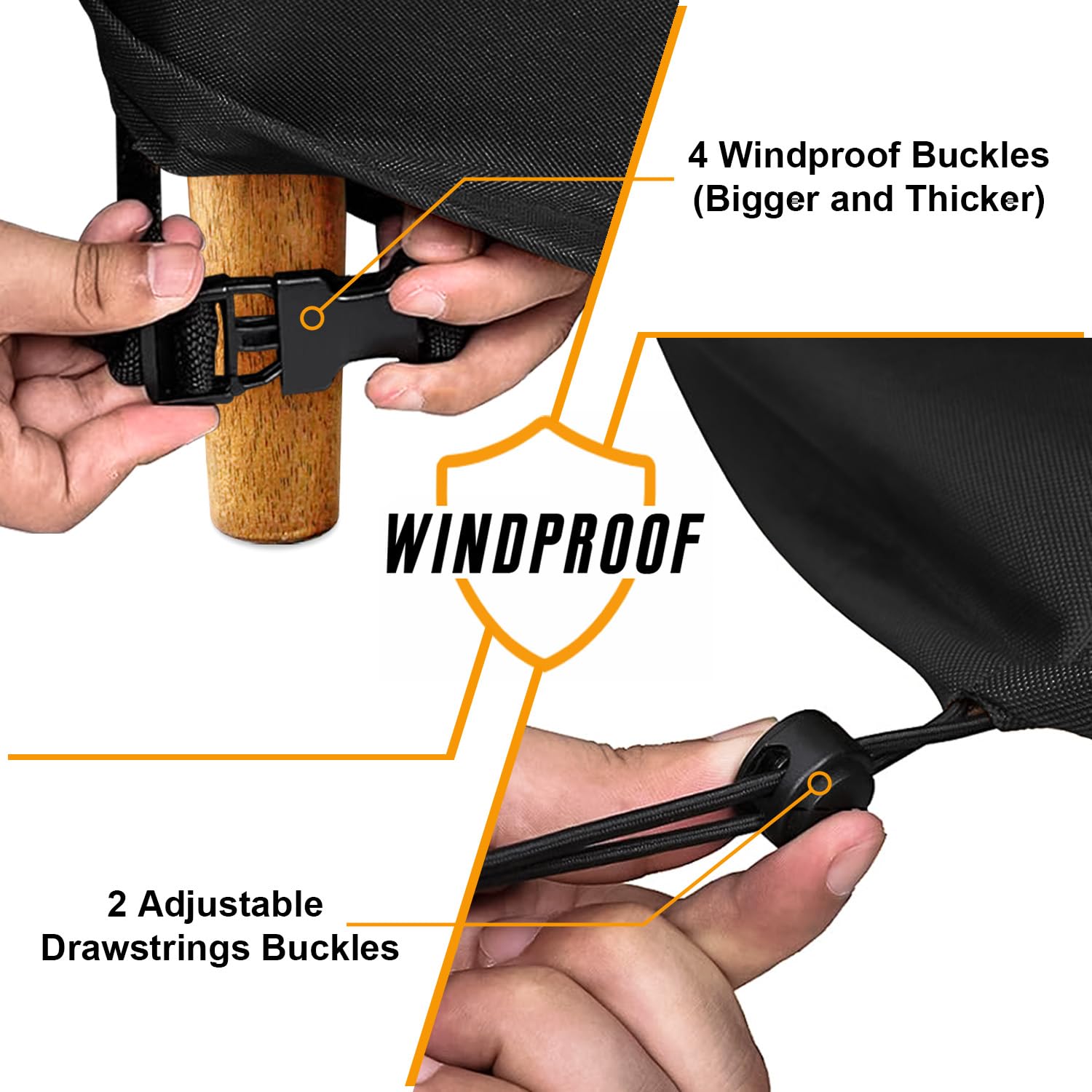 Kipiea storage bag with folded cover for compact off-season storage