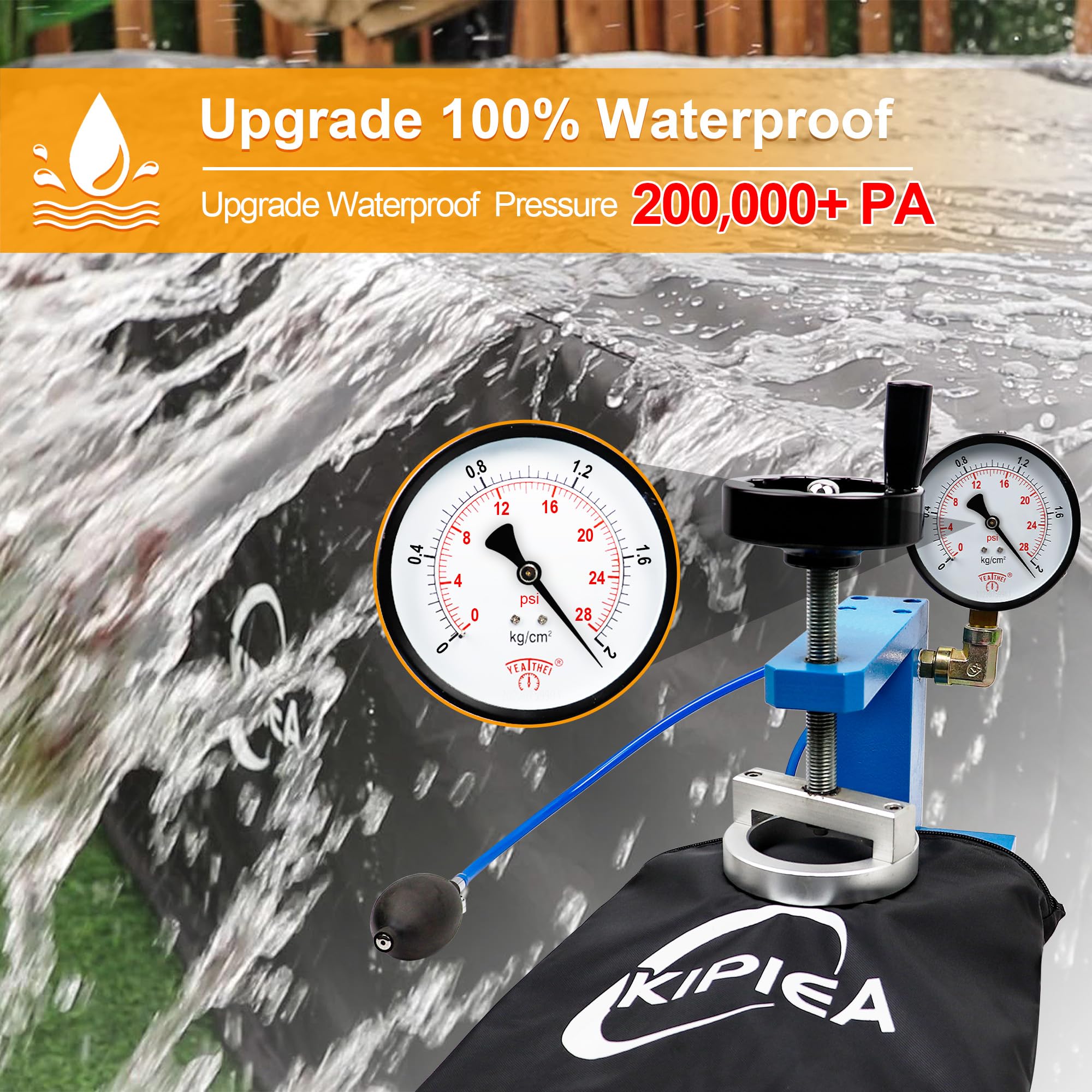 Kipiea windproof buckles and straps securing cover in wind